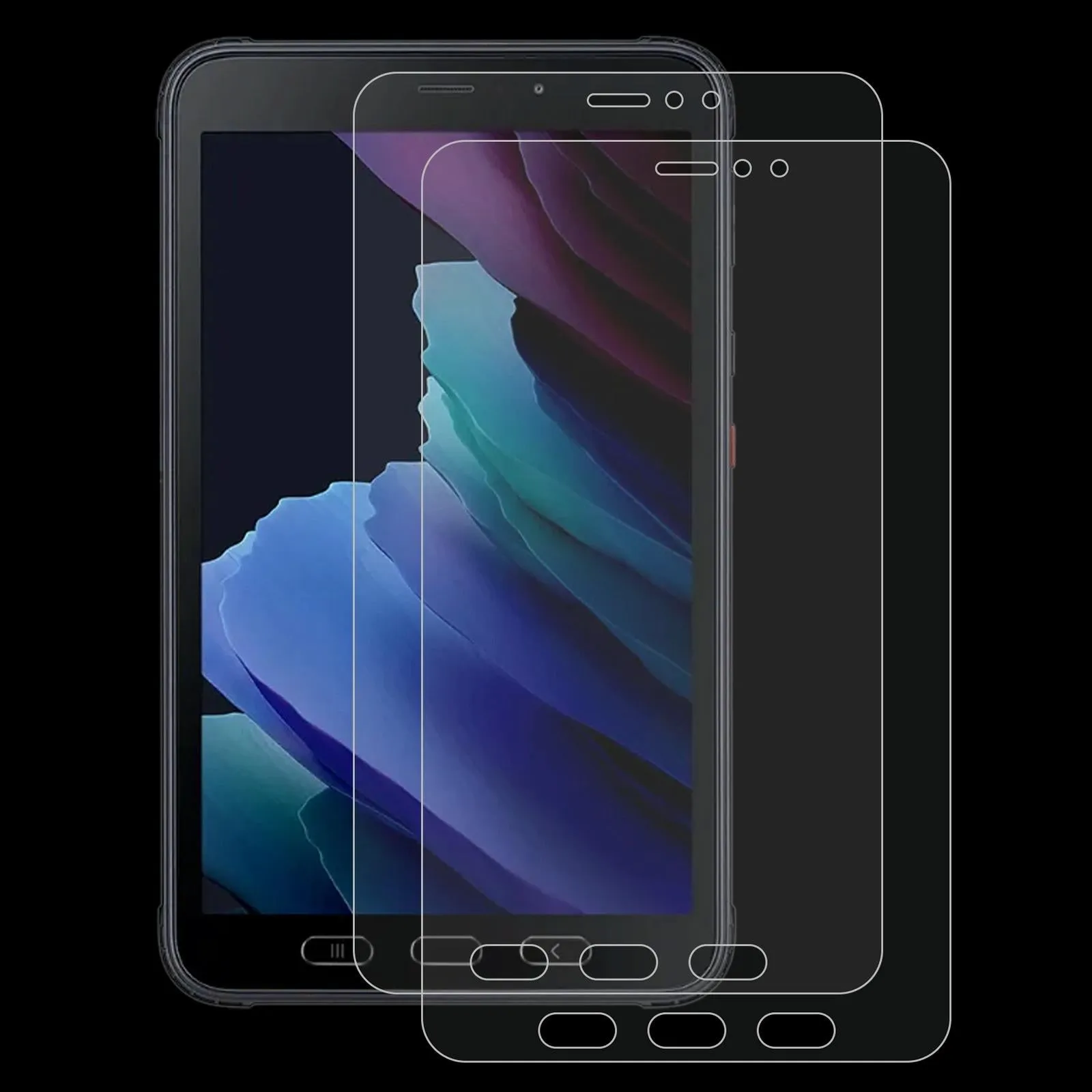 2-pack 9h Tempered Glass for Samsung Galaxy Tab Active 3 - Hd Explosion-proof Film