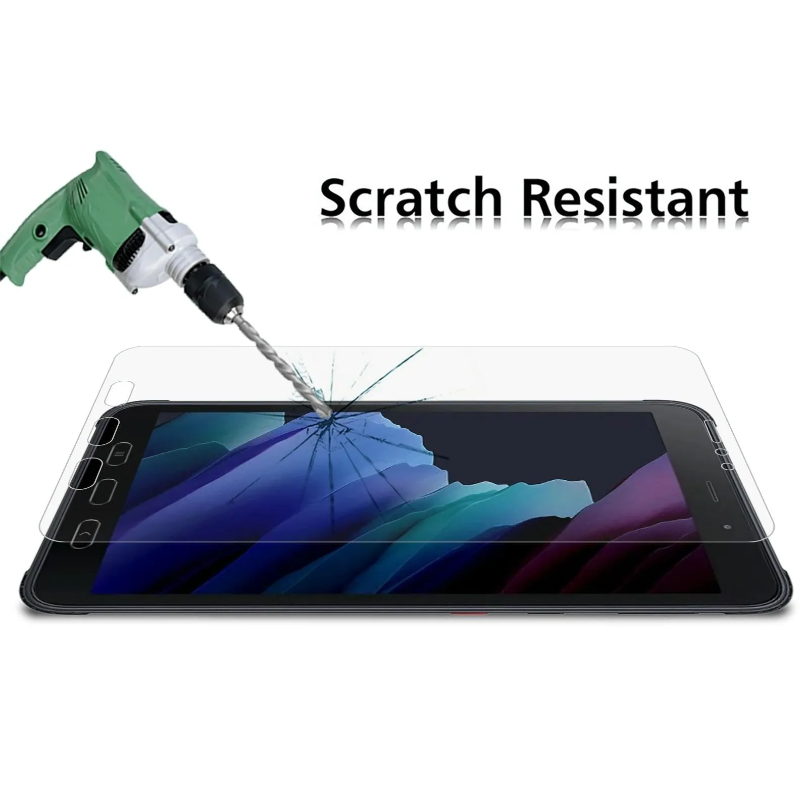 2-pack 9h Tempered Glass for Samsung Galaxy Tab Active 3 - Hd Explosion-proof Film
