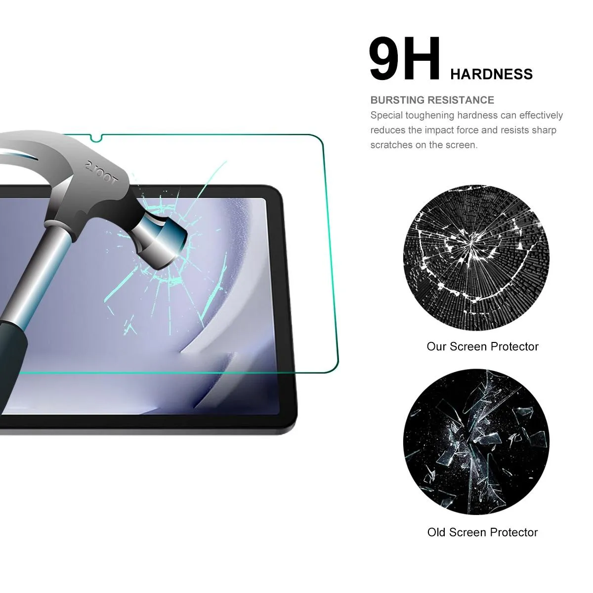 2-pack Hat-prince Tempered Glass Film for Samsung Galaxy Tab A9 / A9  / Active4 Pro 0.33mm