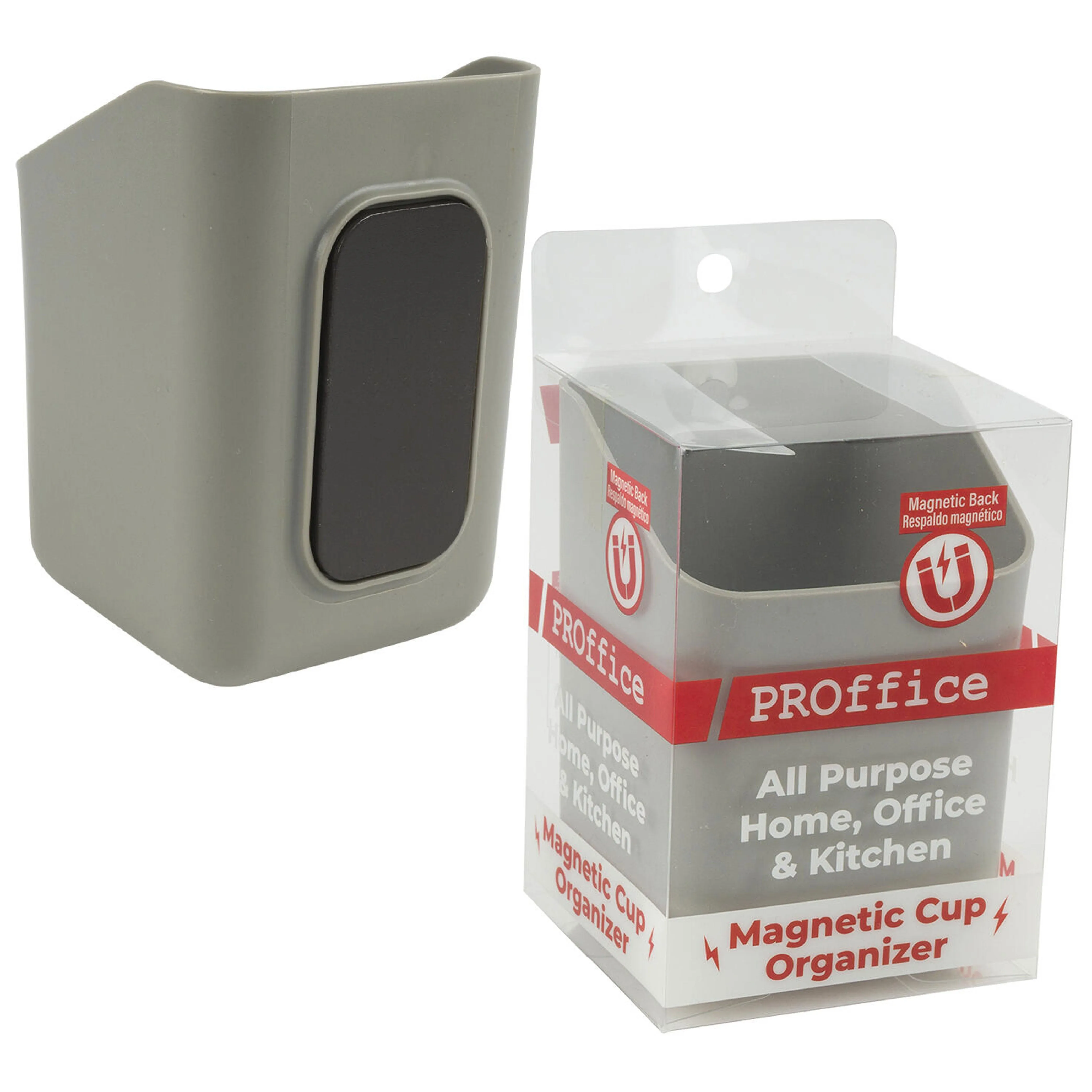 2 Pc Pencil Holder Magnetic Cup Desk Organizer Pen Desktop Office Storage Tray