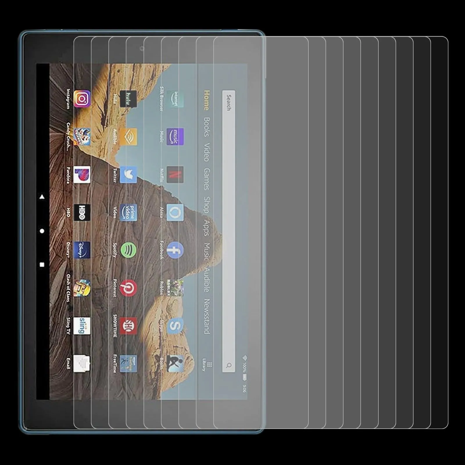 25-Pack Tempered Glass Film For Amazon Kindle Fire Hd 10 2019