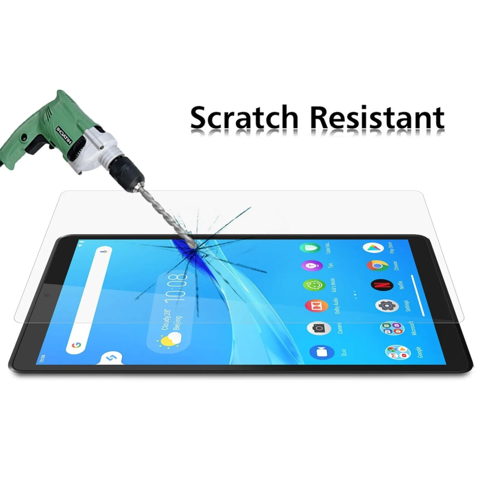 25-Pack Tempered Glass Film For Lenovo Tab M8 Hd - 9H 2.5D Explosion-Proof