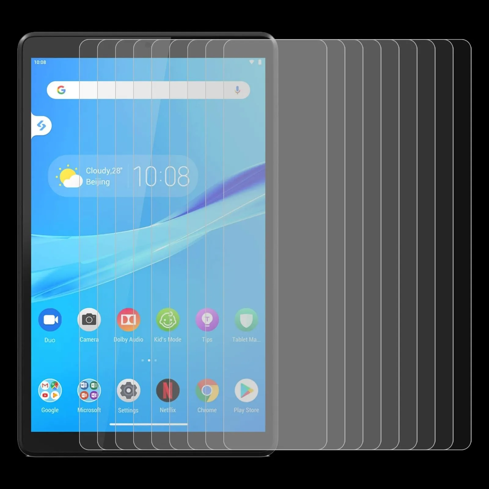 25-Pack Tempered Glass Film For Lenovo Tab M8 Hd - 9H 2.5D Explosion-Proof
