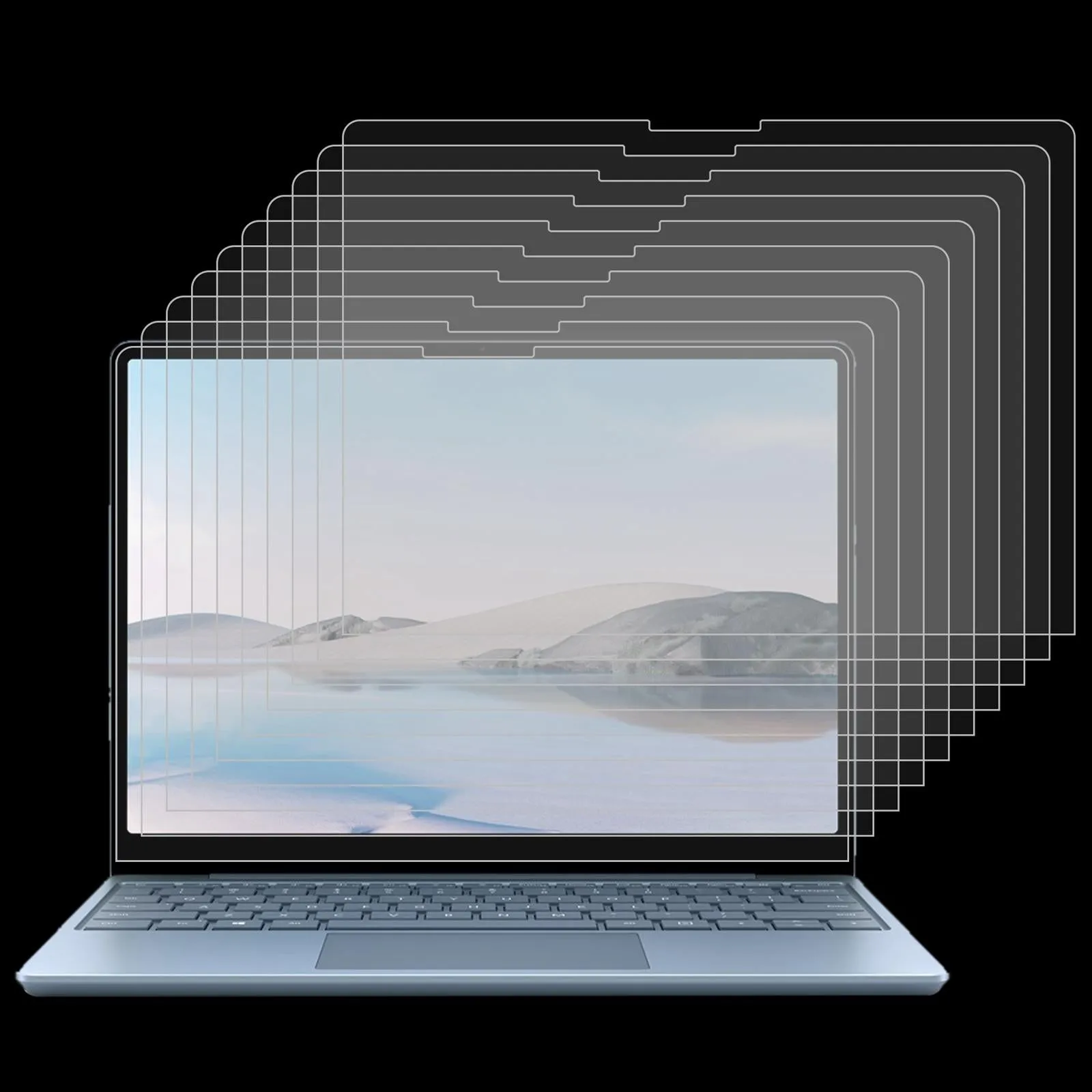 25 Pcs 9H Tempered Glass Film For Surface Laptop Go - Hd Explosion-Proof