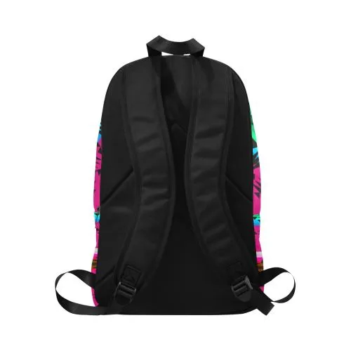 Between the Mountains Pink Fabric Backpack for Adult