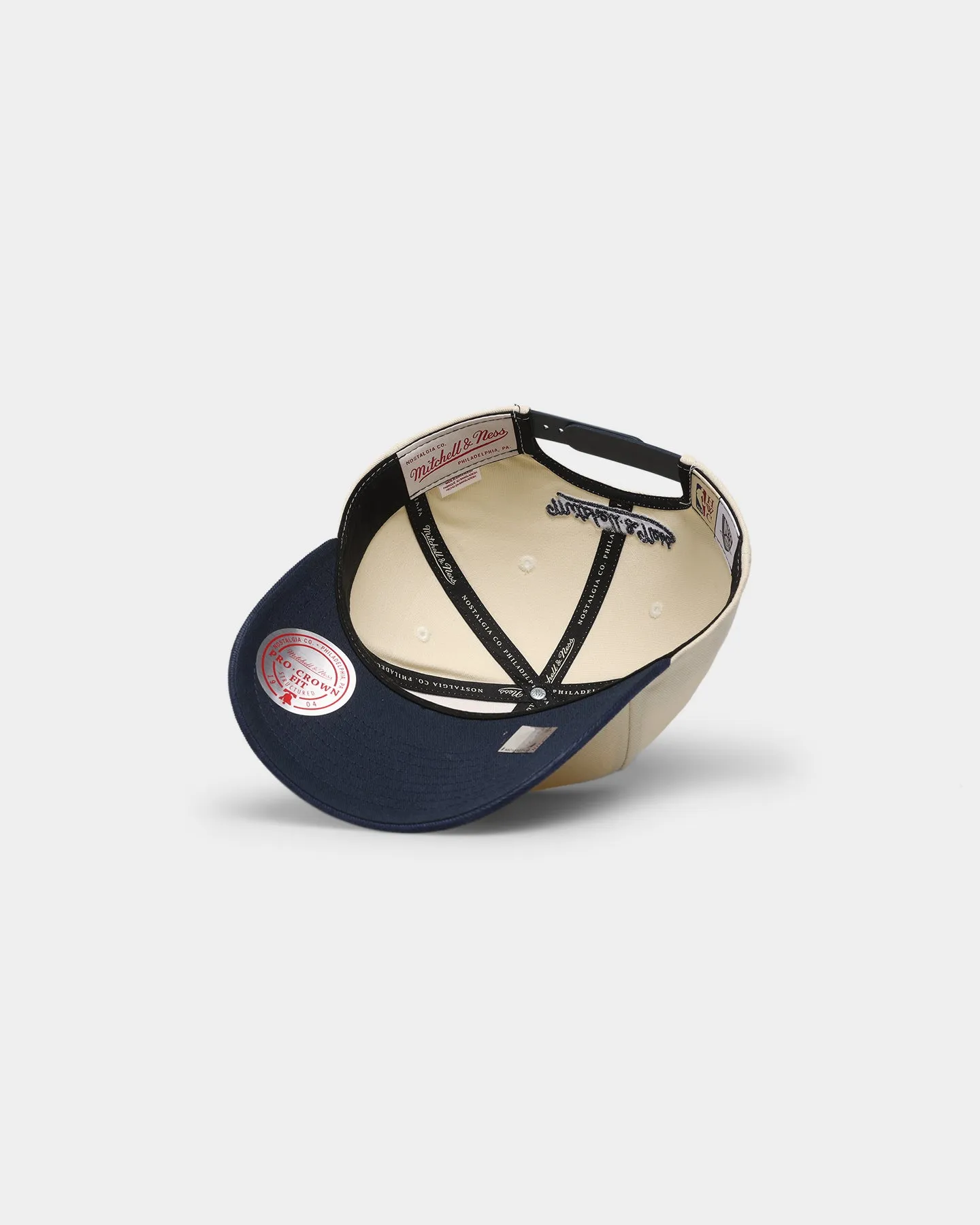 Mitchell & Ness Brooklyn Nets 'Vintage Cream' Pro Crown Snapback Cream