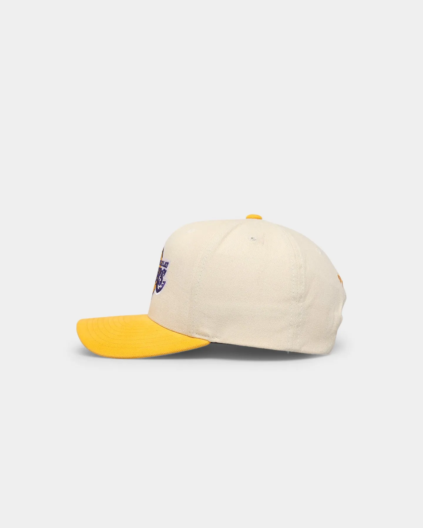 Mitchell & Ness Los Angeles Lakers 'Vintage Cream' Pro Crown Snapback Cream