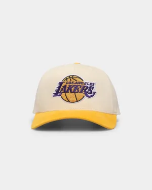 Mitchell & Ness Los Angeles Lakers 'Vintage Cream' Pro Crown Snapback Cream