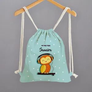Personalised Drawstring Bags - Owl