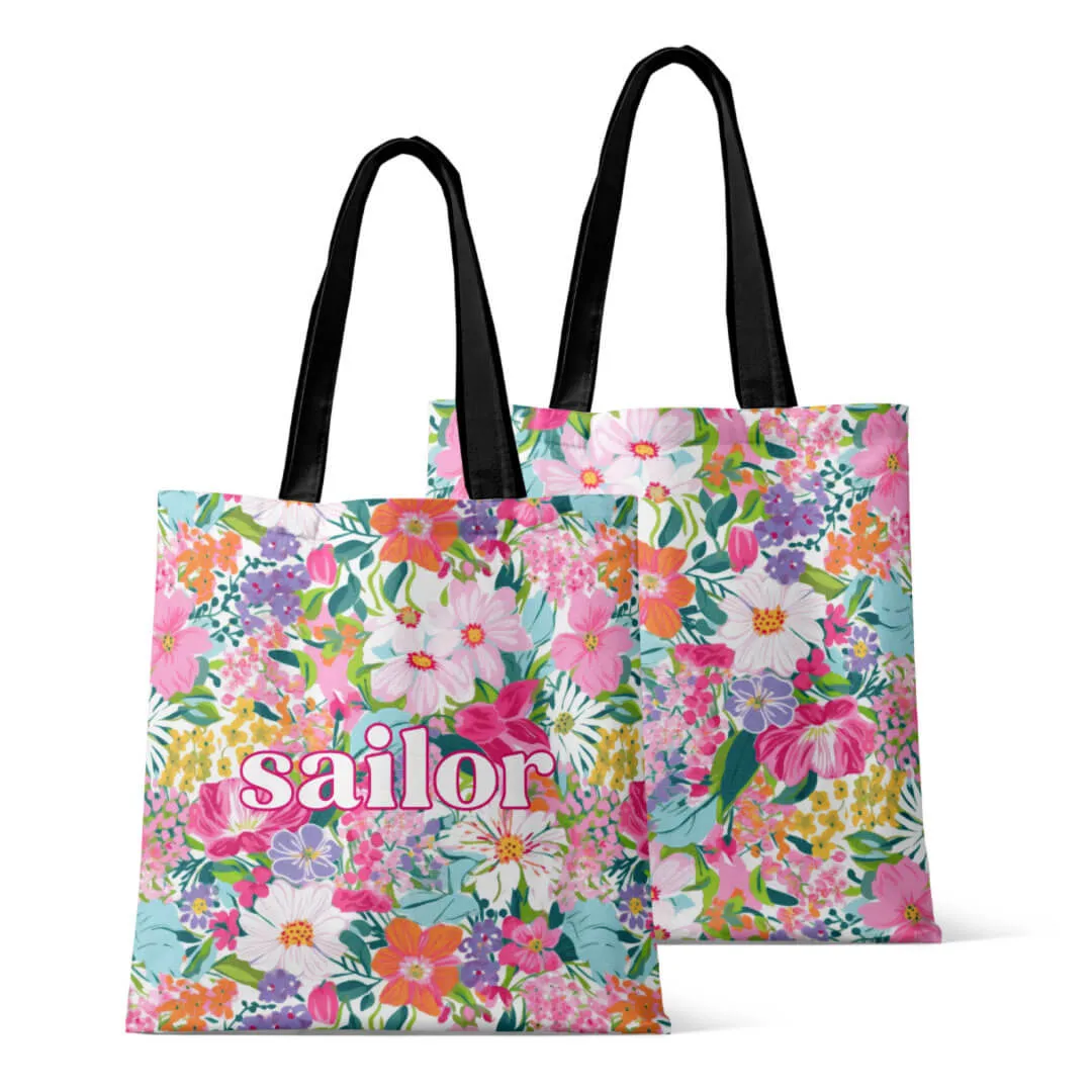 Personalized Tote Bags | Seaside Blooms