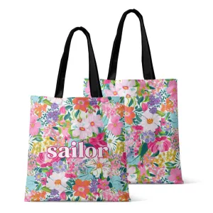 Personalized Tote Bags | Seaside Blooms