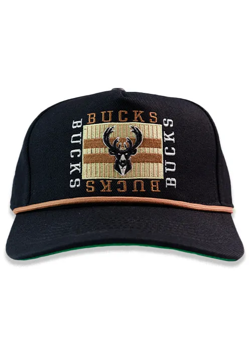 Pro Standard Stacked Stripe Milwaukee Bucks Adjustable Hat