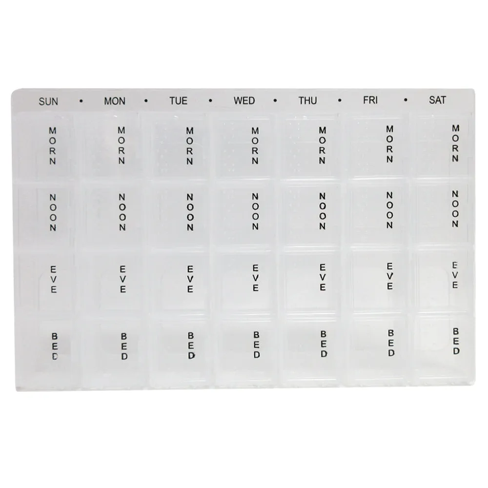 Weekly Pill Box Travel Storage Container Organizer 7 Day Medication Compartments